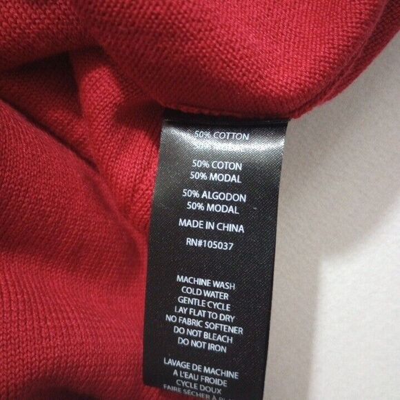 Ariat Men's Medium Pullover New Without Tags Red Long Sleeve V-Neck - Picture 6 of 7